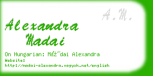 alexandra madai business card